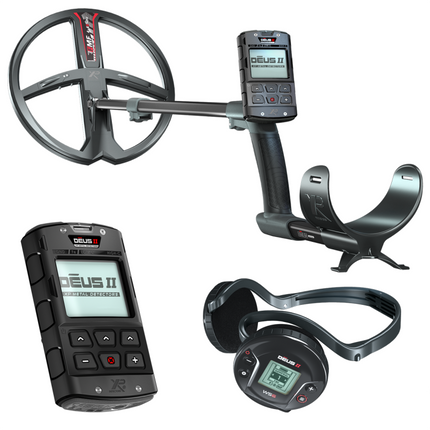 XP DEUS 2 II RC WS6 Metalldetektor, wählbar 22cm 28cm oder 34cm Suchspule, Multifrequenz
