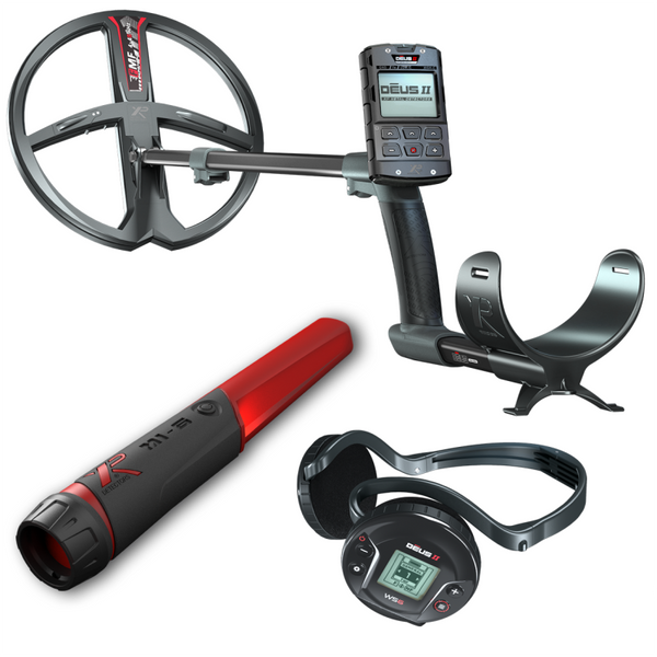 XP DEUS 2 II RC WS6 Metalldetektor, wählbar 22cm 28cm oder 34cm Suchspule, Multifrequenz + Gratis XP Mi6 Pinpointer